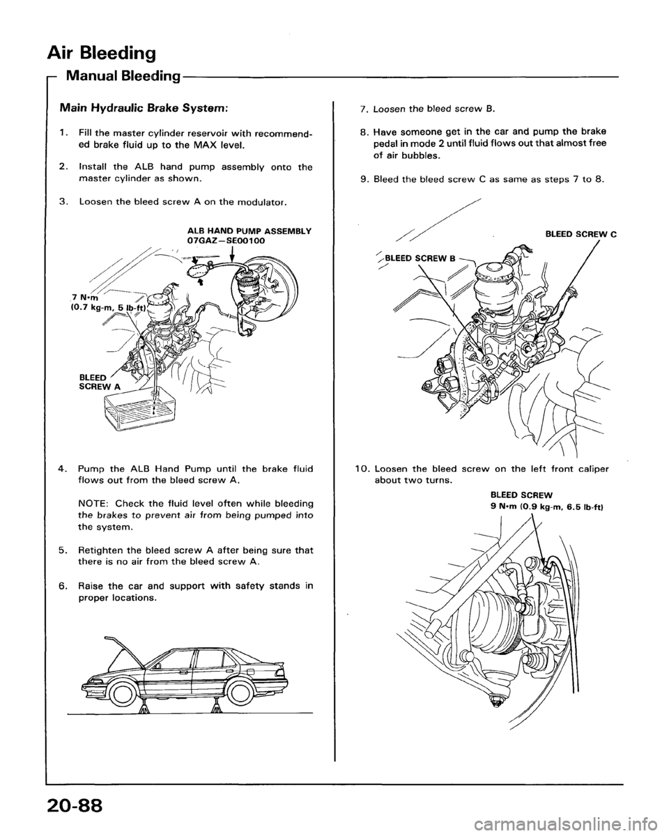HONDA ACCORD 1986 CA / 3.G Workshop Manual 