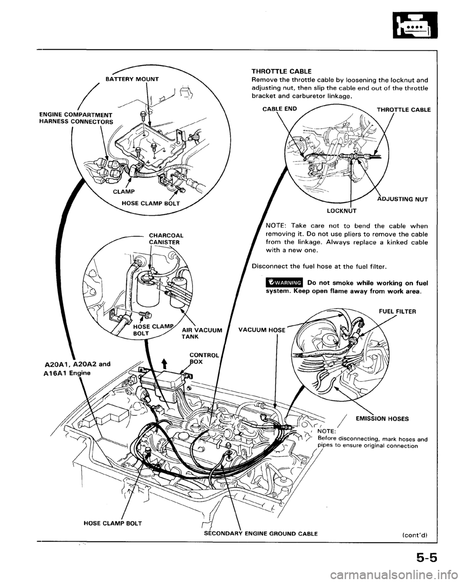 HONDA ACCORD 1986 CA / 3.G Repair Manual 