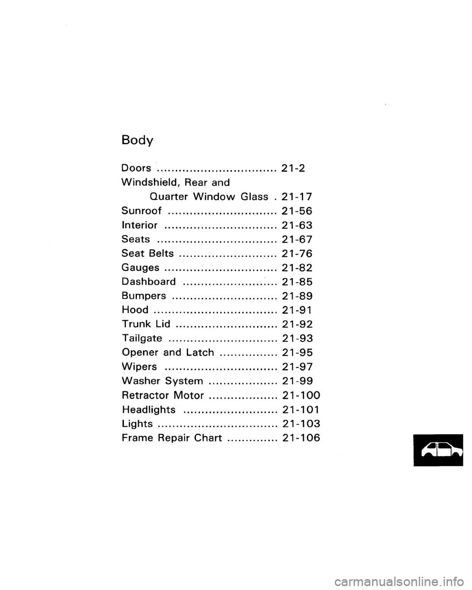 HONDA ACCORD 1986 CA / 3.G Workshop Manual 