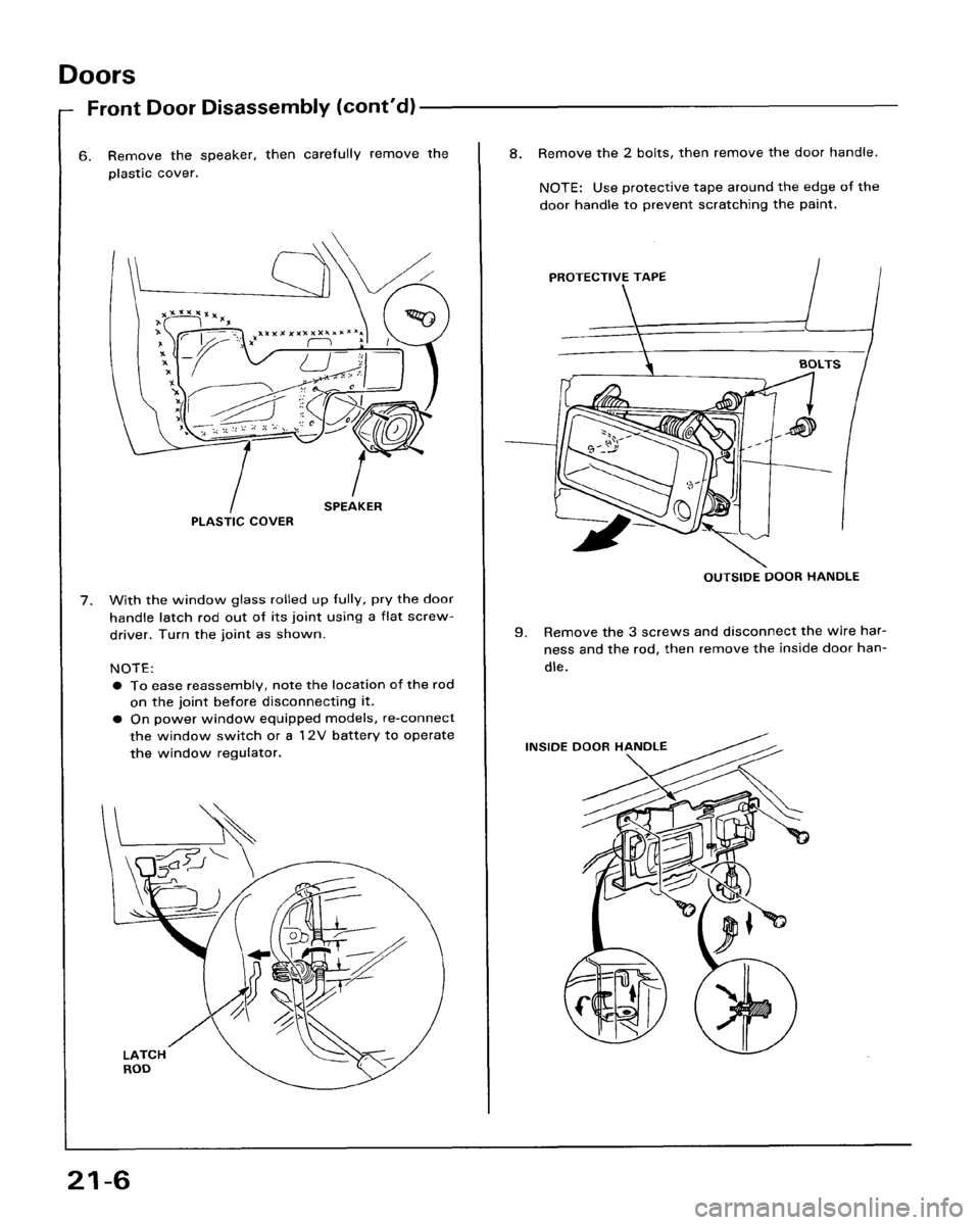 HONDA ACCORD 1986 CA / 3.G Workshop Manual 