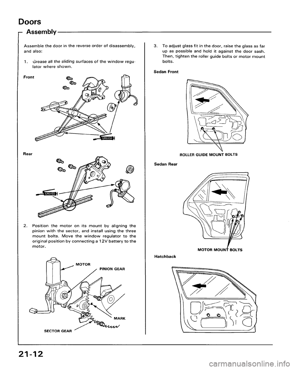 HONDA ACCORD 1986 CA / 3.G Workshop Manual 