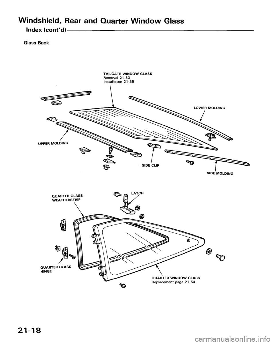 HONDA ACCORD 1986 CA / 3.G Workshop Manual 