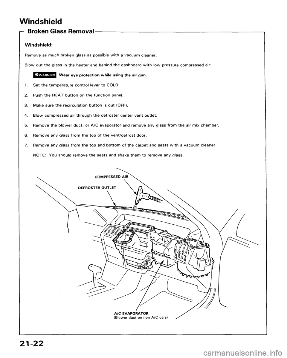 HONDA ACCORD 1986 CA / 3.G Workshop Manual 