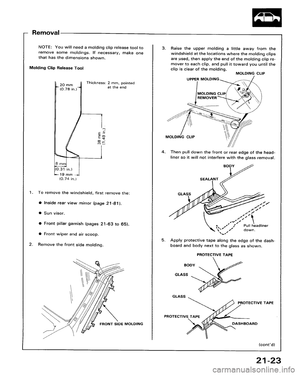 HONDA ACCORD 1986 CA / 3.G Workshop Manual 