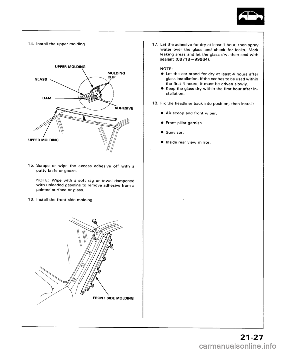 HONDA ACCORD 1986 CA / 3.G Workshop Manual 