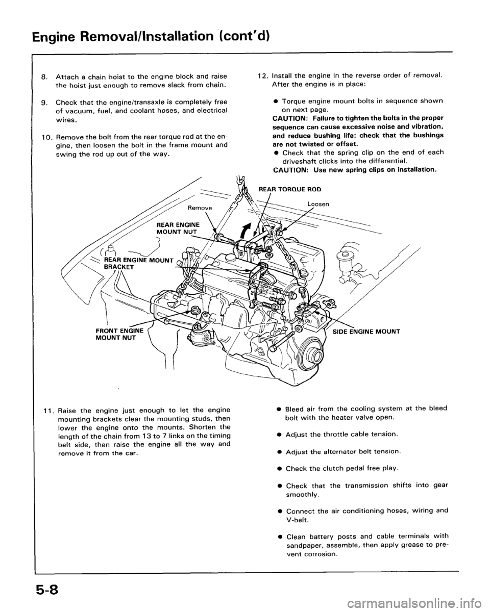 HONDA ACCORD 1986 CA / 3.G Repair Manual 