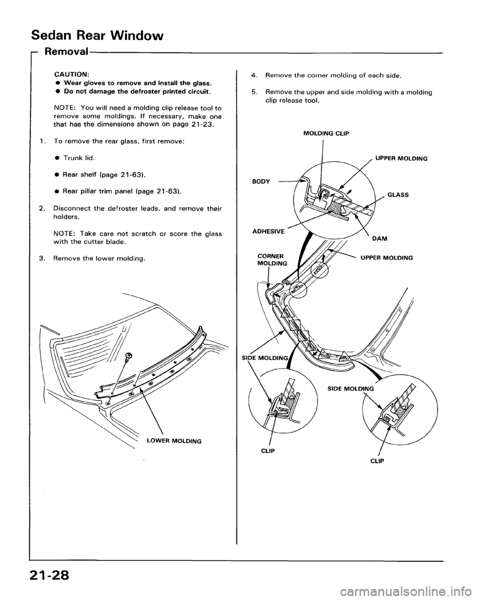 HONDA ACCORD 1986 CA / 3.G Workshop Manual 
