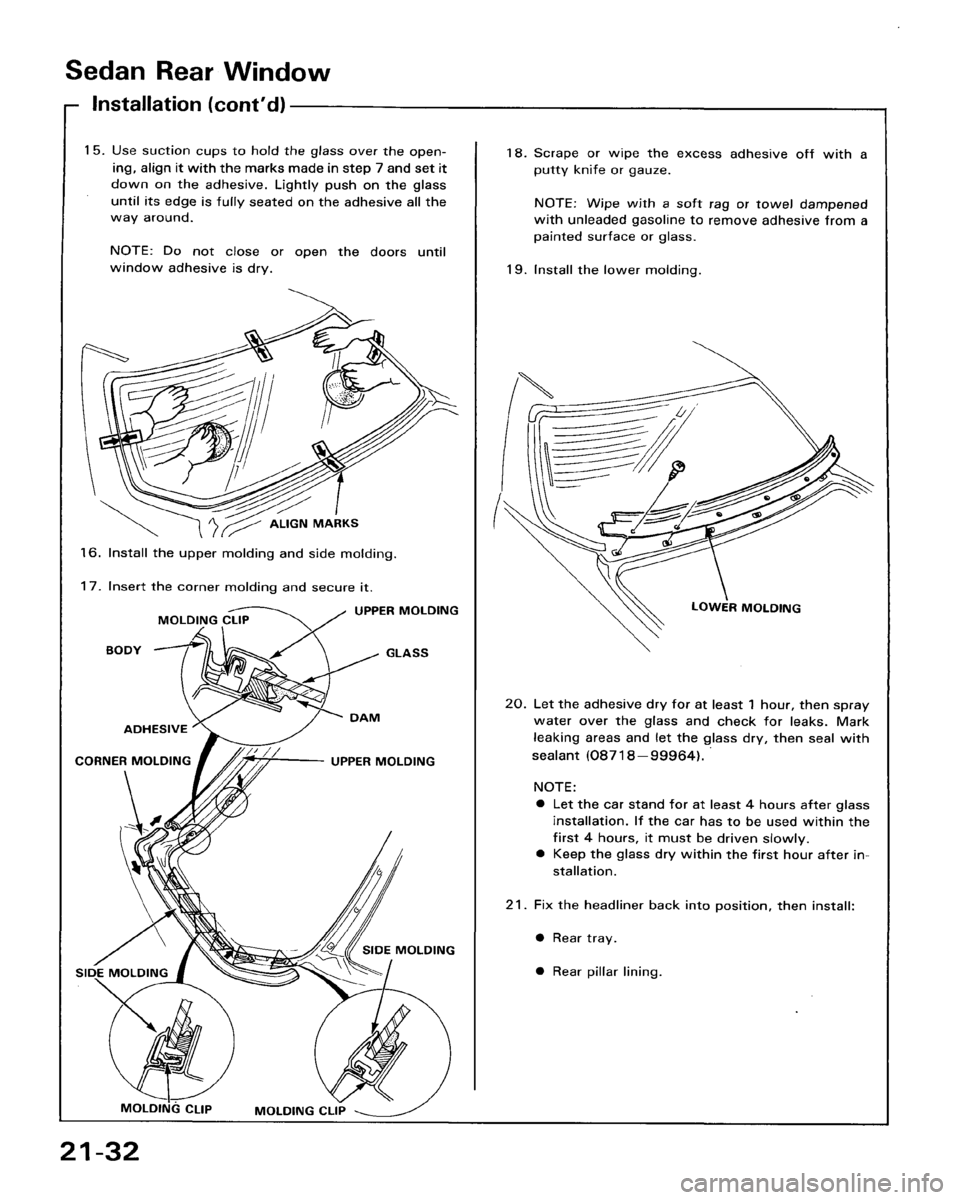 HONDA ACCORD 1986 CA / 3.G Workshop Manual 