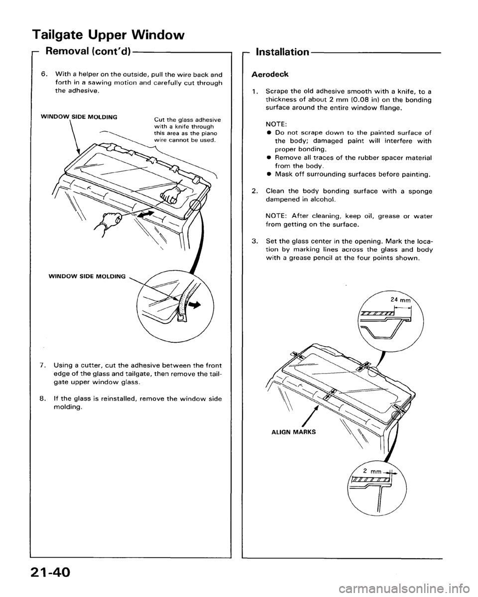 HONDA ACCORD 1986 CA / 3.G Workshop Manual 