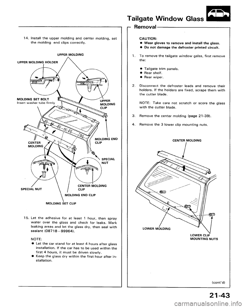 HONDA ACCORD 1986 CA / 3.G Workshop Manual 