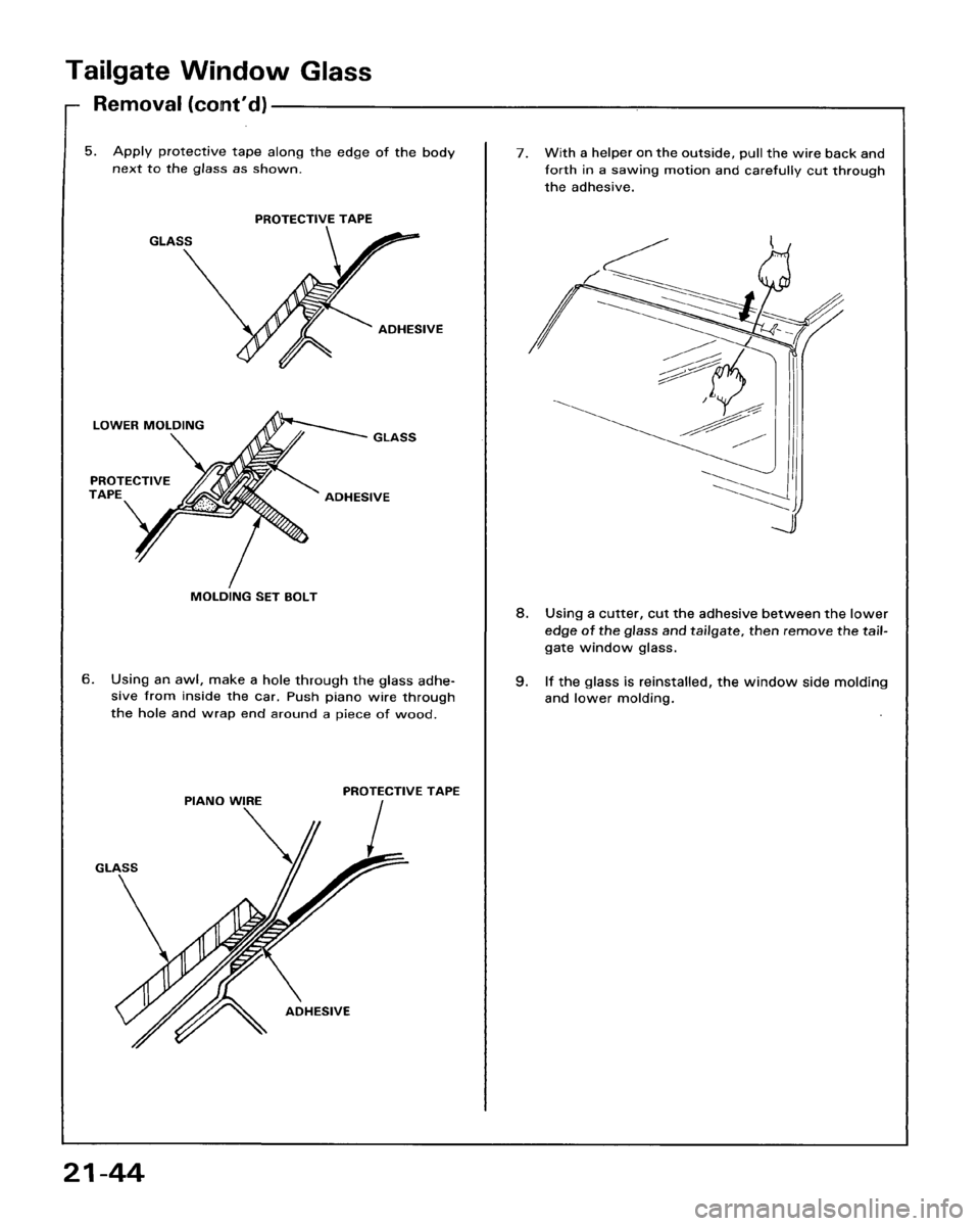 HONDA ACCORD 1986 CA / 3.G Workshop Manual 