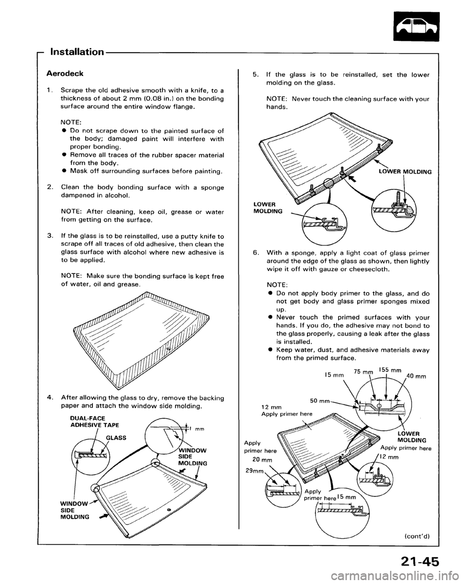 HONDA ACCORD 1986 CA / 3.G Workshop Manual 