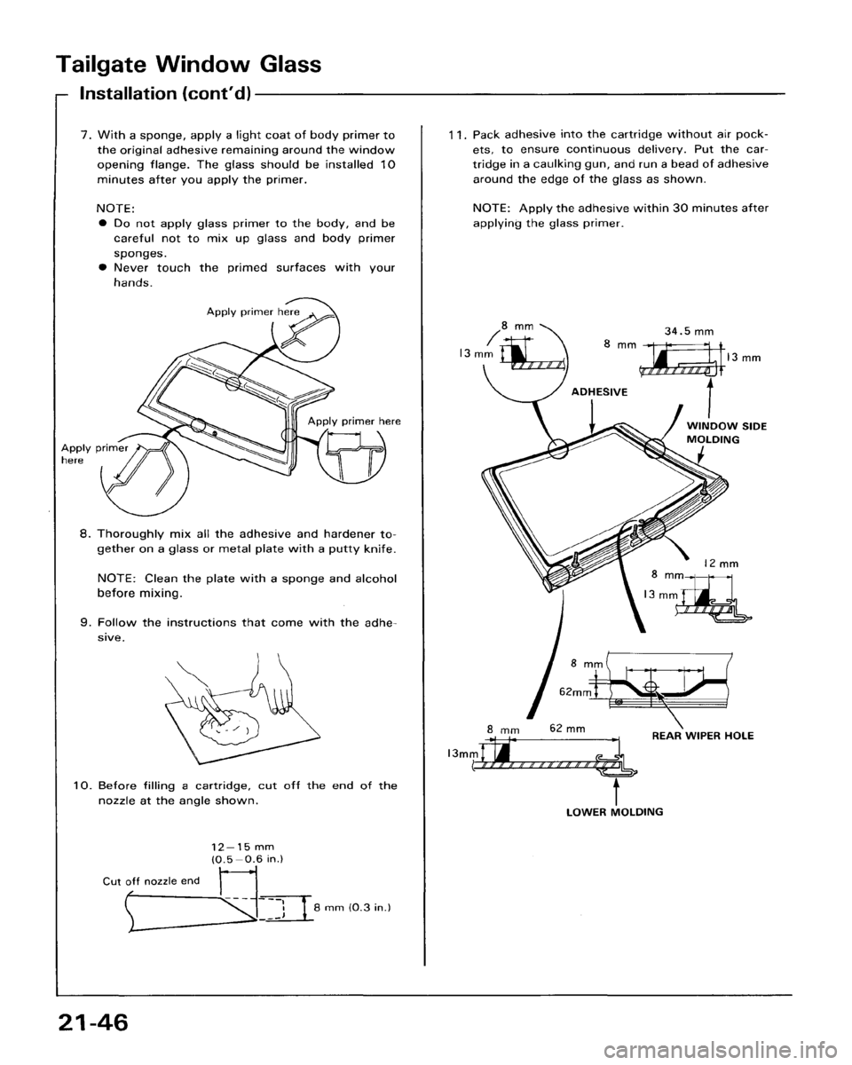 HONDA ACCORD 1986 CA / 3.G Workshop Manual 