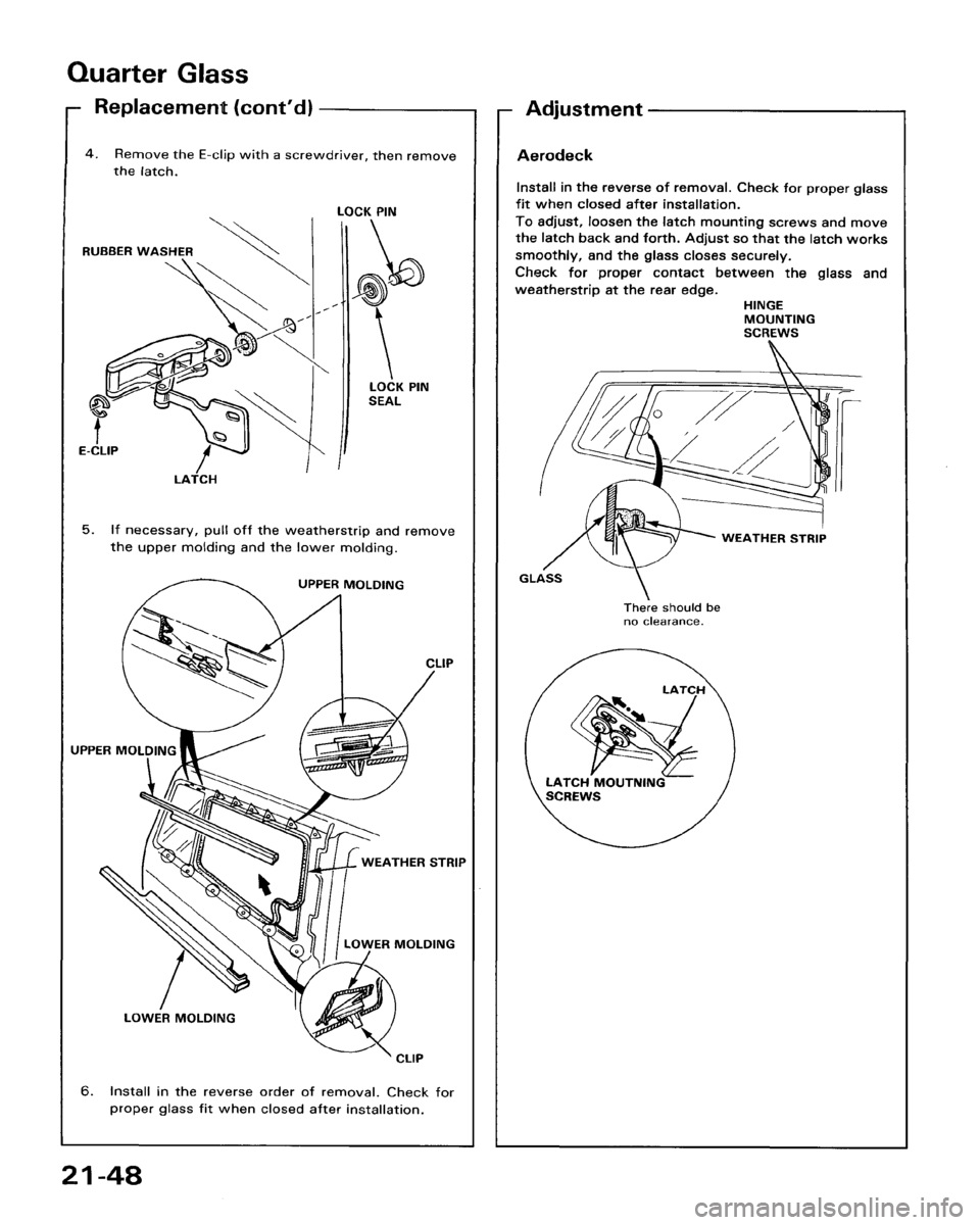HONDA ACCORD 1986 CA / 3.G Workshop Manual 