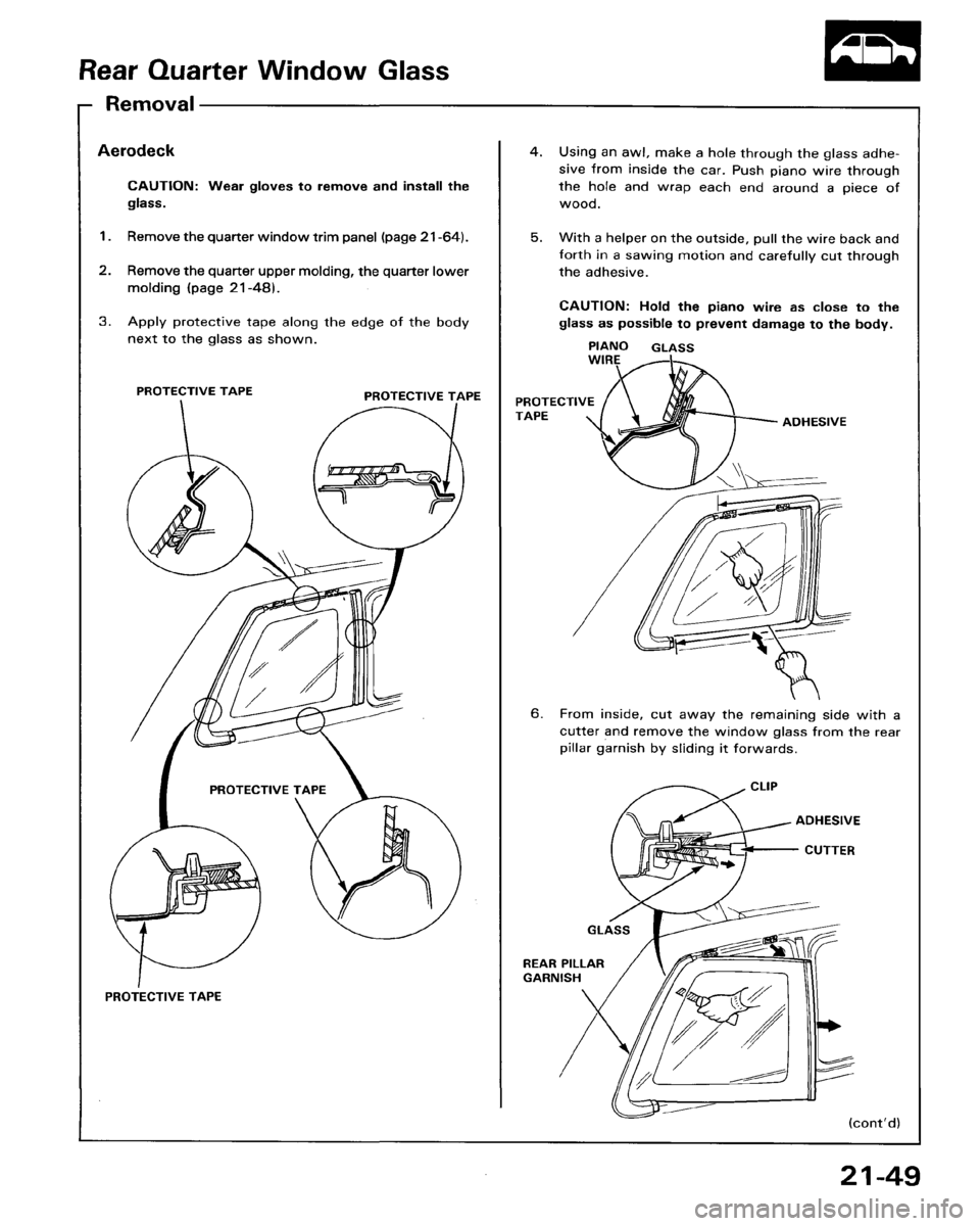 HONDA ACCORD 1986 CA / 3.G Workshop Manual 