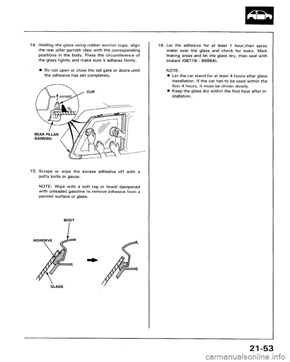 HONDA ACCORD 1986 CA / 3.G Workshop Manual 