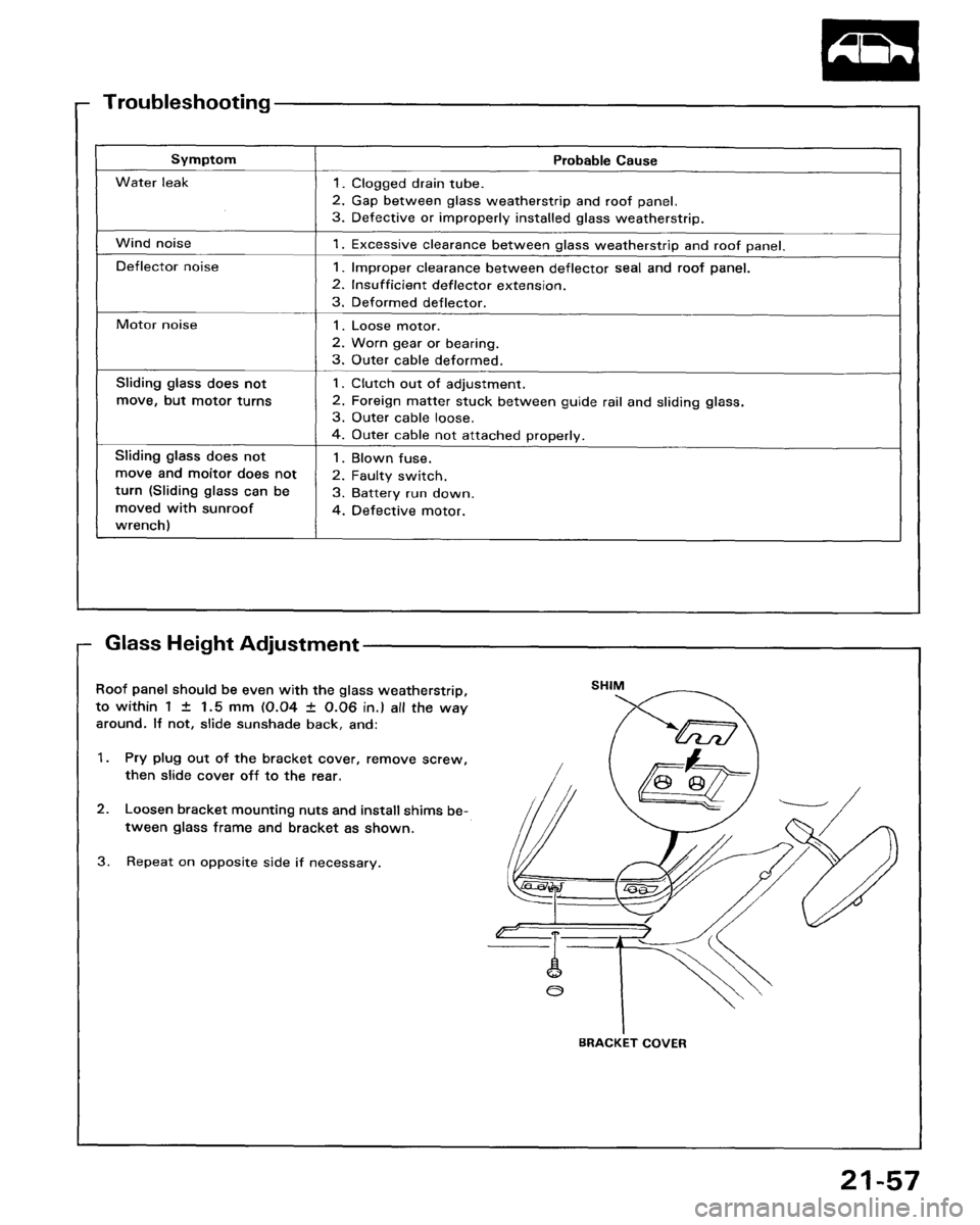 HONDA ACCORD 1986 CA / 3.G Workshop Manual 