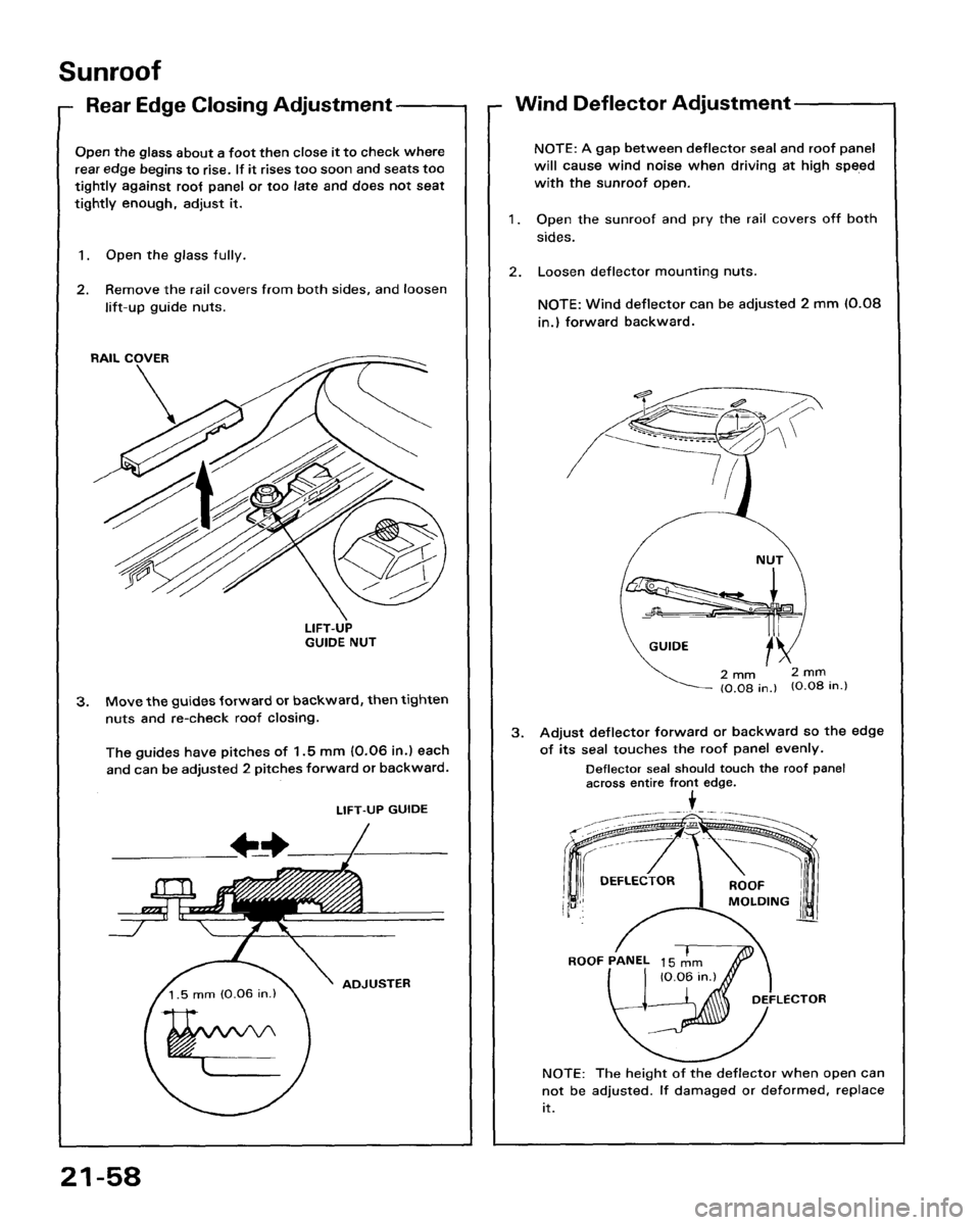 HONDA ACCORD 1986 CA / 3.G Workshop Manual 