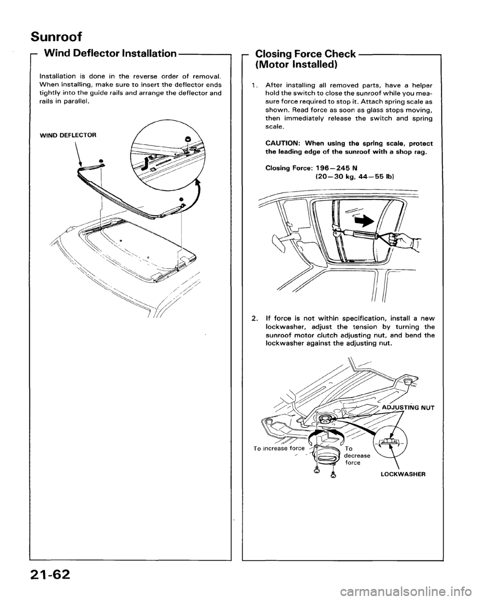 HONDA ACCORD 1986 CA / 3.G Workshop Manual 