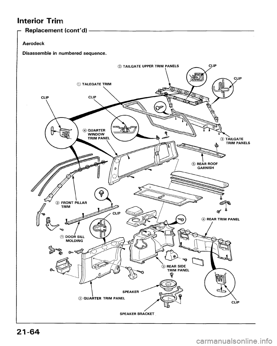 HONDA ACCORD 1986 CA / 3.G Workshop Manual 
