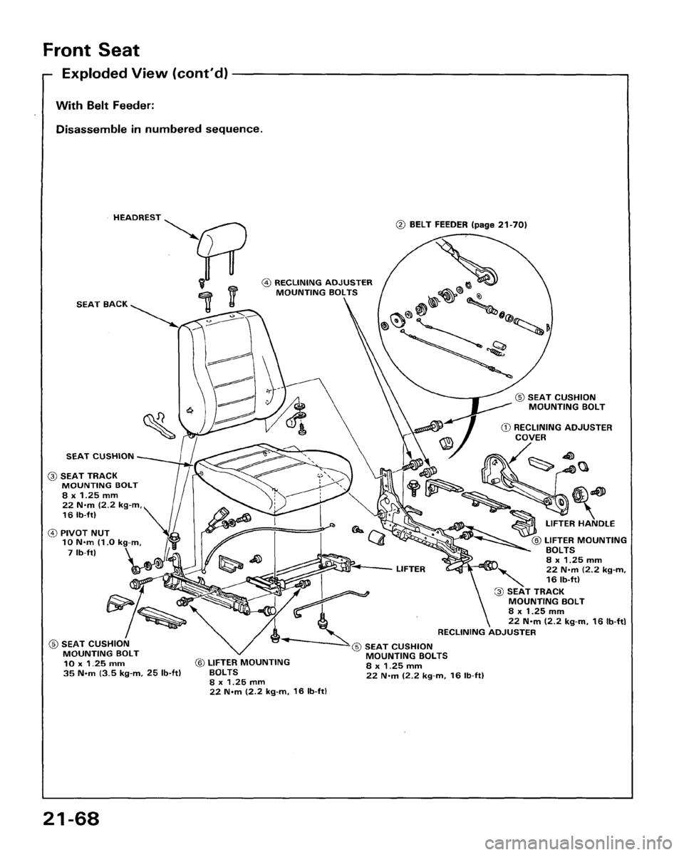 HONDA ACCORD 1986 CA / 3.G Workshop Manual 