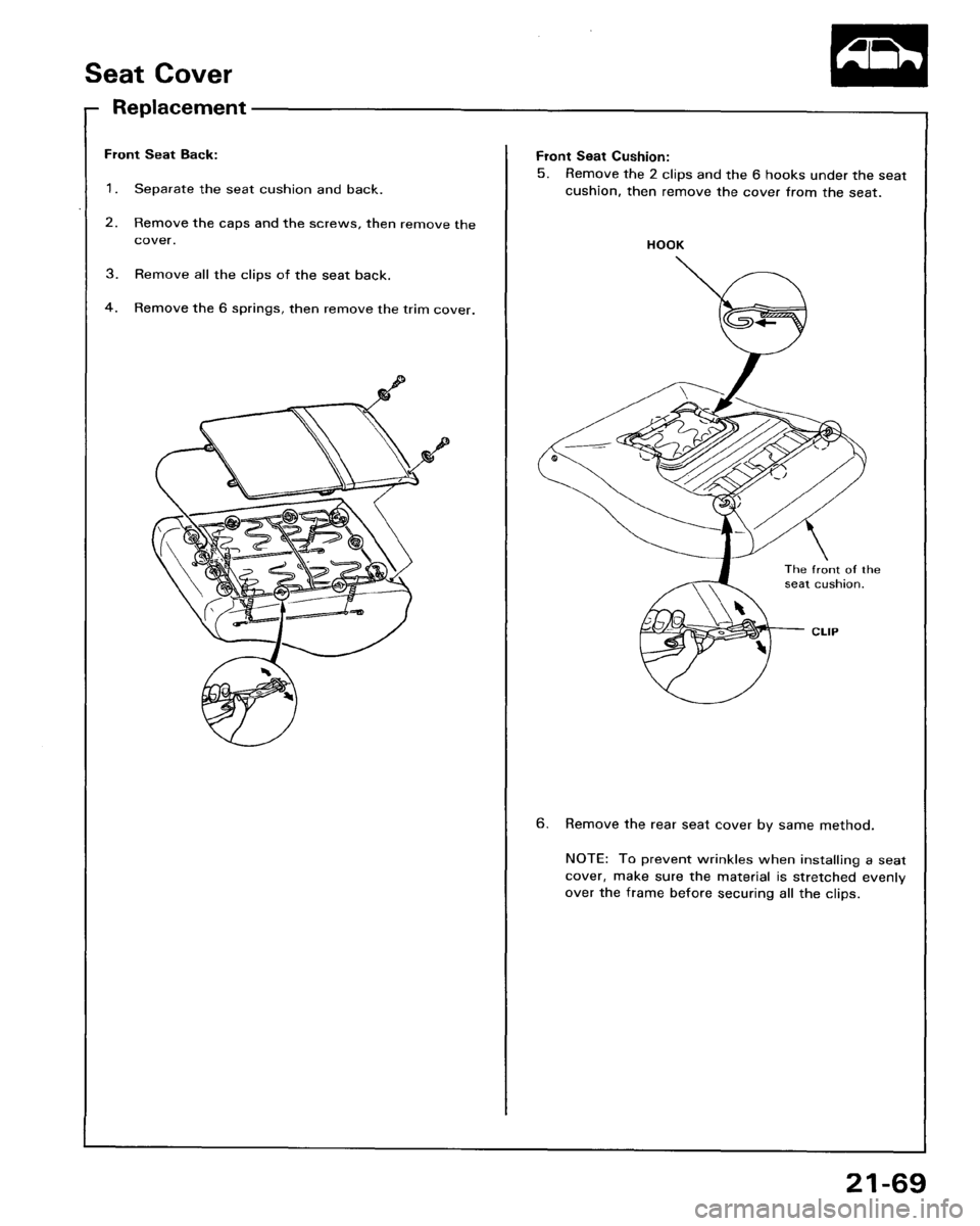 HONDA ACCORD 1986 CA / 3.G Workshop Manual 