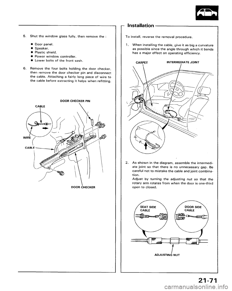 HONDA ACCORD 1986 CA / 3.G Workshop Manual 