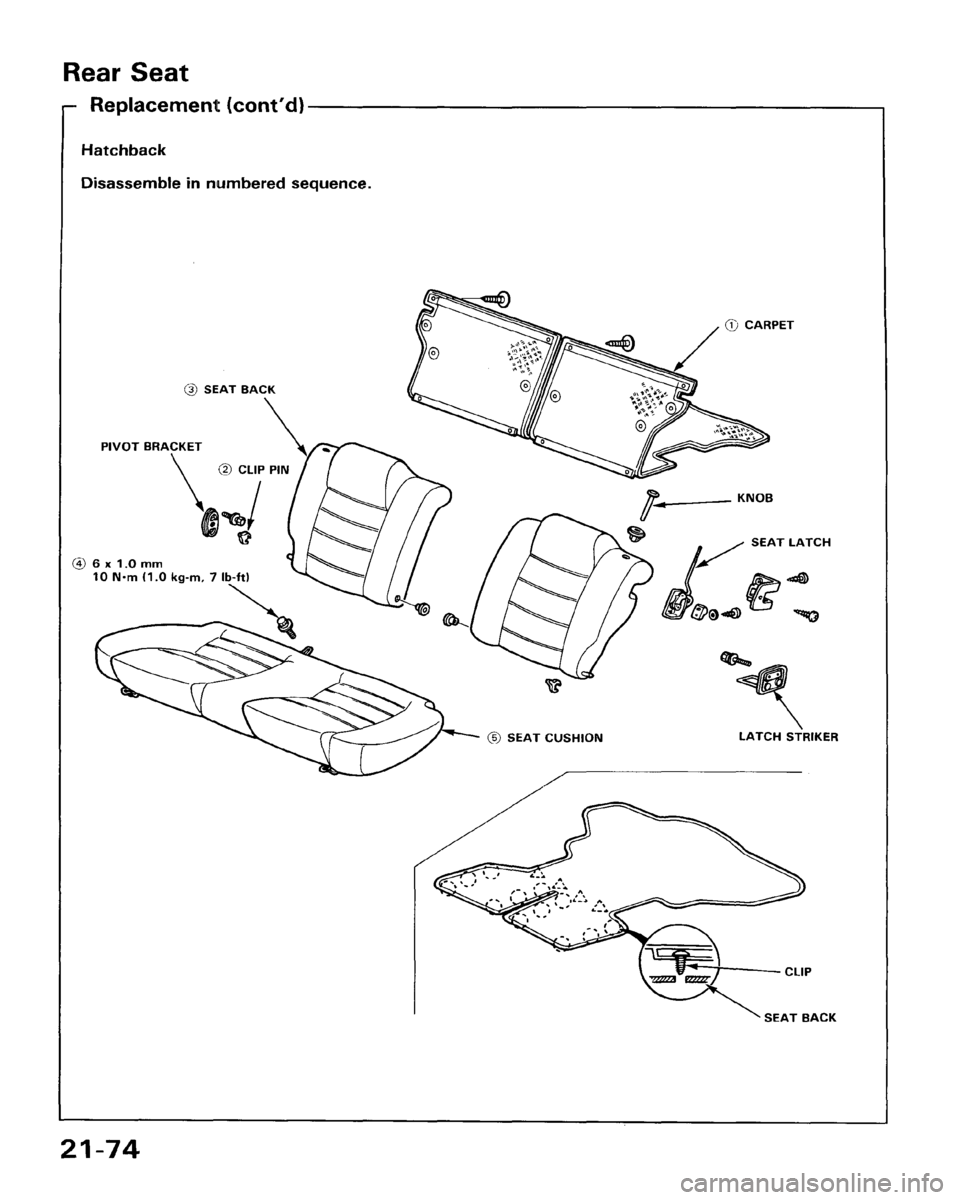HONDA ACCORD 1986 CA / 3.G Workshop Manual 