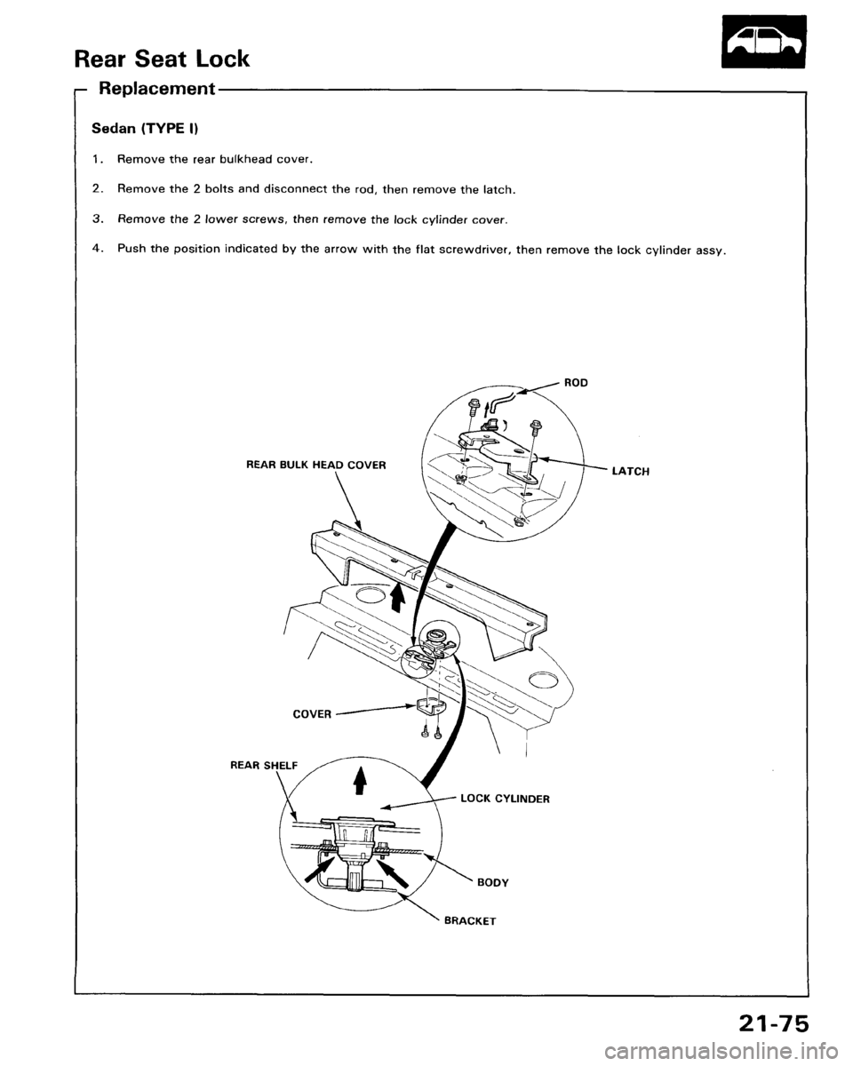 HONDA ACCORD 1986 CA / 3.G Workshop Manual 