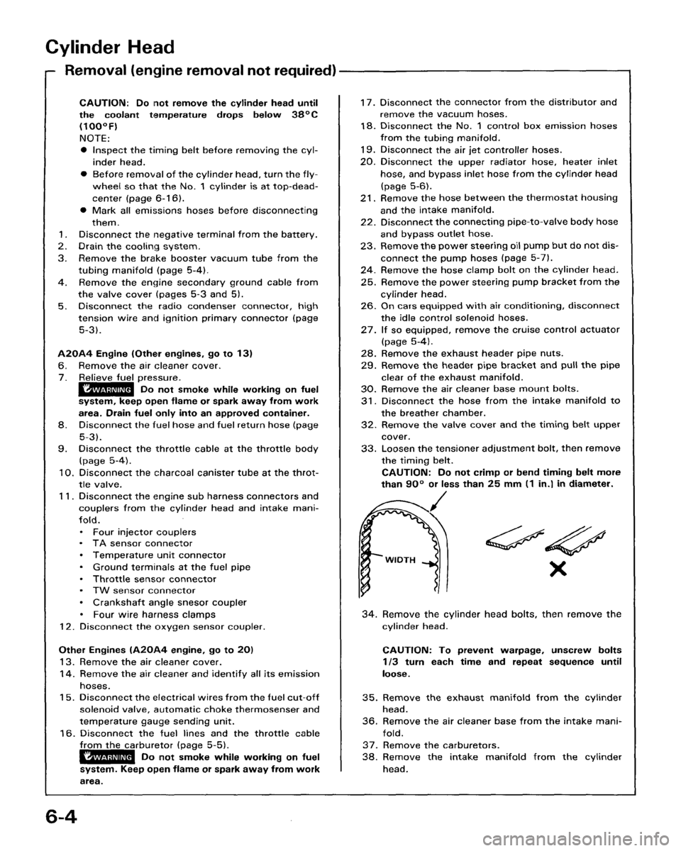 HONDA ACCORD 1986 CA / 3.G Repair Manual 