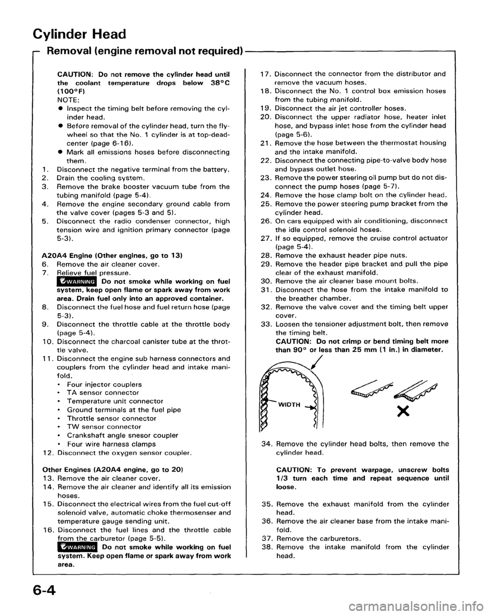HONDA ACCORD 1986 CA / 3.G Repair Manual HONDA ACCORD 1986 CA / 3.G Repair Manual