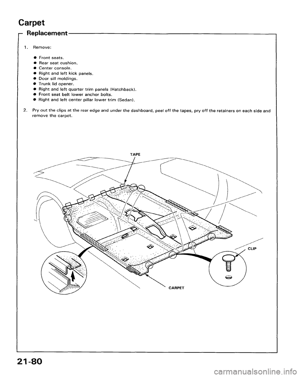 HONDA ACCORD 1986 CA / 3.G Workshop Manual HONDA ACCORD 1986 CA / 3.G Workshop Manual