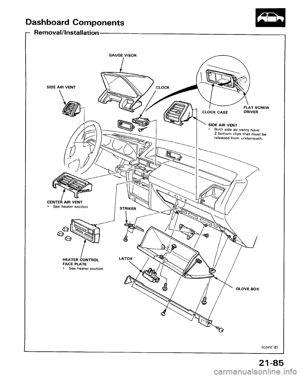 HONDA ACCORD 1986 CA / 3.G Workshop Manual HONDA ACCORD 1986 CA / 3.G Workshop Manual