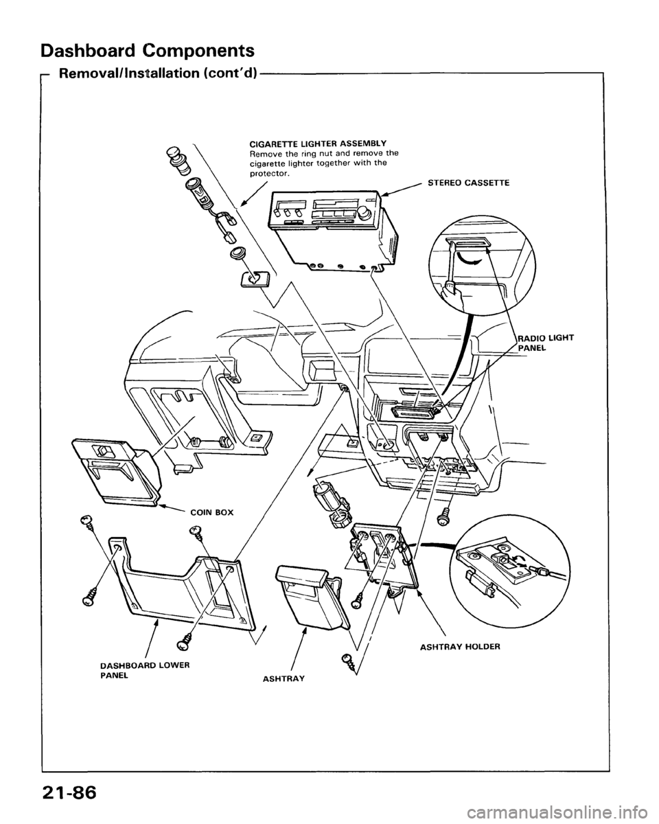 HONDA ACCORD 1986 CA / 3.G Workshop Manual HONDA ACCORD 1986 CA / 3.G Workshop Manual