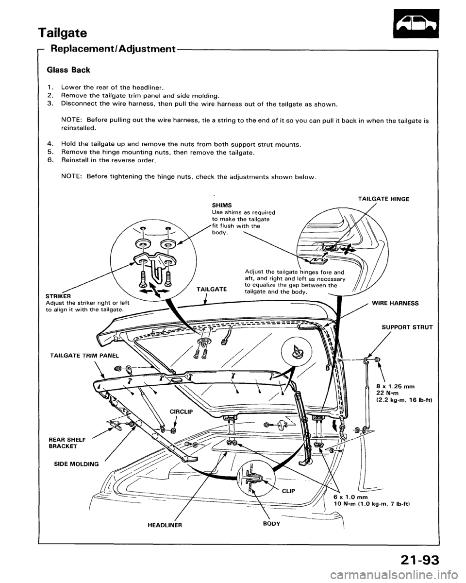 HONDA ACCORD 1986 CA / 3.G Workshop Manual HONDA ACCORD 1986 CA / 3.G Workshop Manual