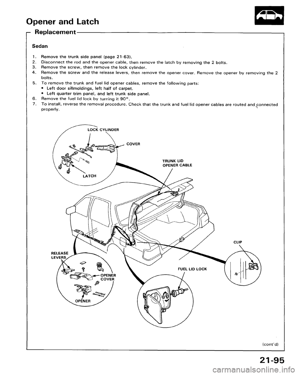 HONDA ACCORD 1986 CA / 3.G Workshop Manual HONDA ACCORD 1986 CA / 3.G Workshop Manual
