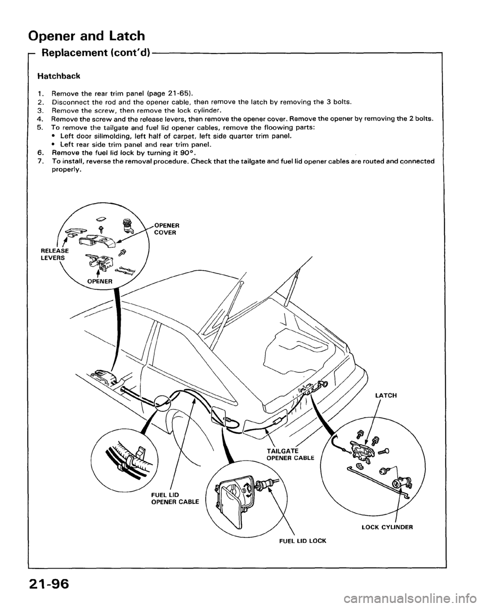 HONDA ACCORD 1986 CA / 3.G Workshop Manual HONDA ACCORD 1986 CA / 3.G Workshop Manual