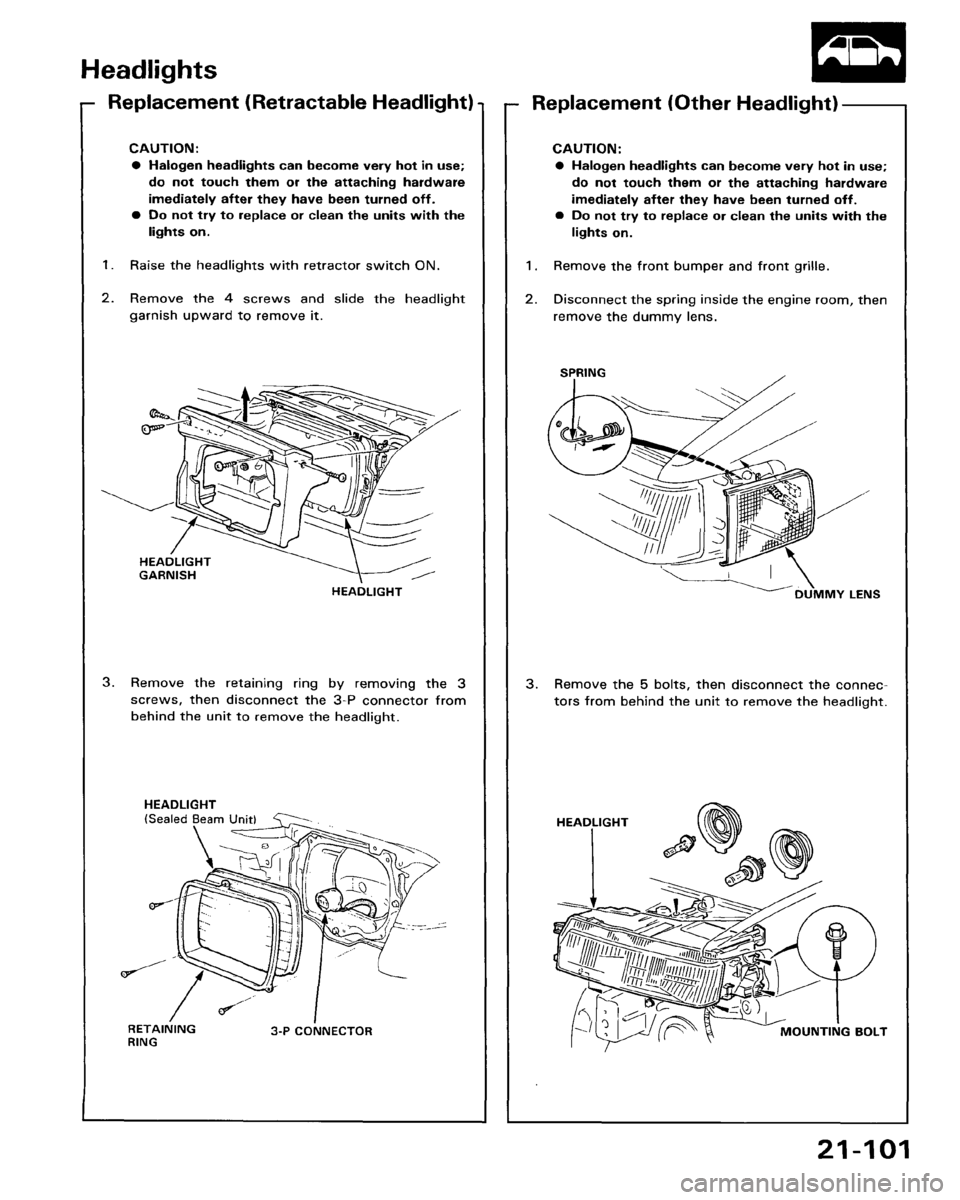 HONDA ACCORD 1986 CA / 3.G Workshop Manual HONDA ACCORD 1986 CA / 3.G Workshop Manual
