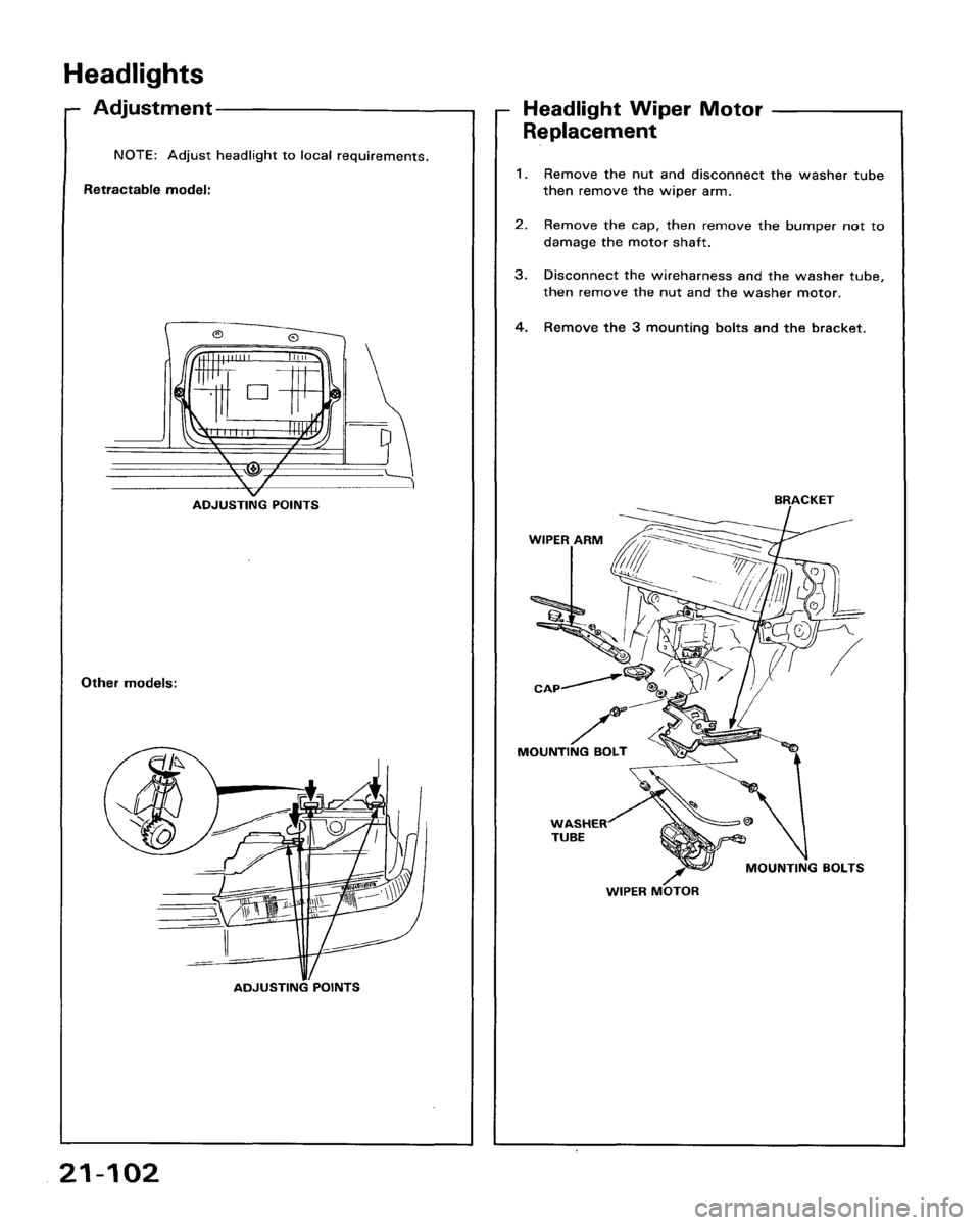 HONDA ACCORD 1986 CA / 3.G Workshop Manual HONDA ACCORD 1986 CA / 3.G Workshop Manual