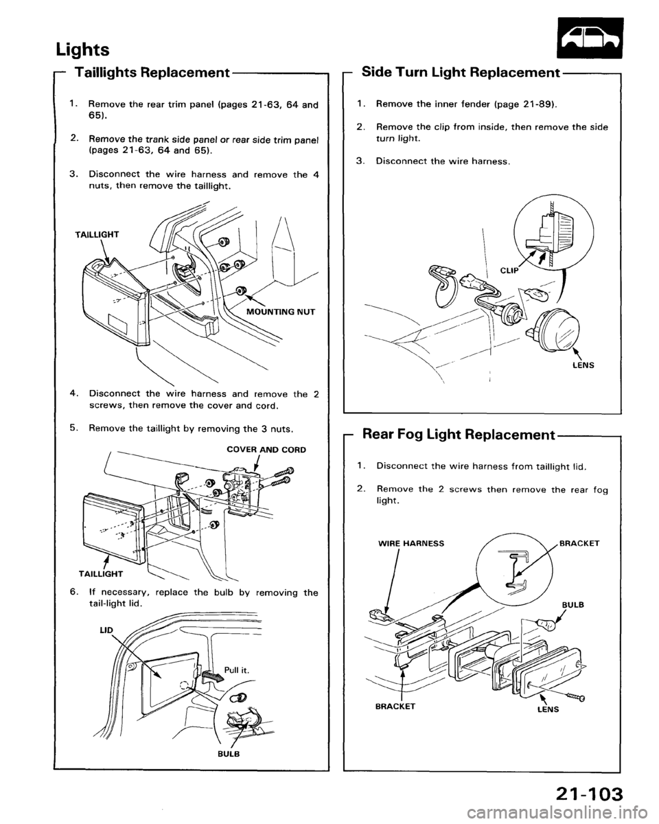 HONDA ACCORD 1986 CA / 3.G Workshop Manual HONDA ACCORD 1986 CA / 3.G Workshop Manual