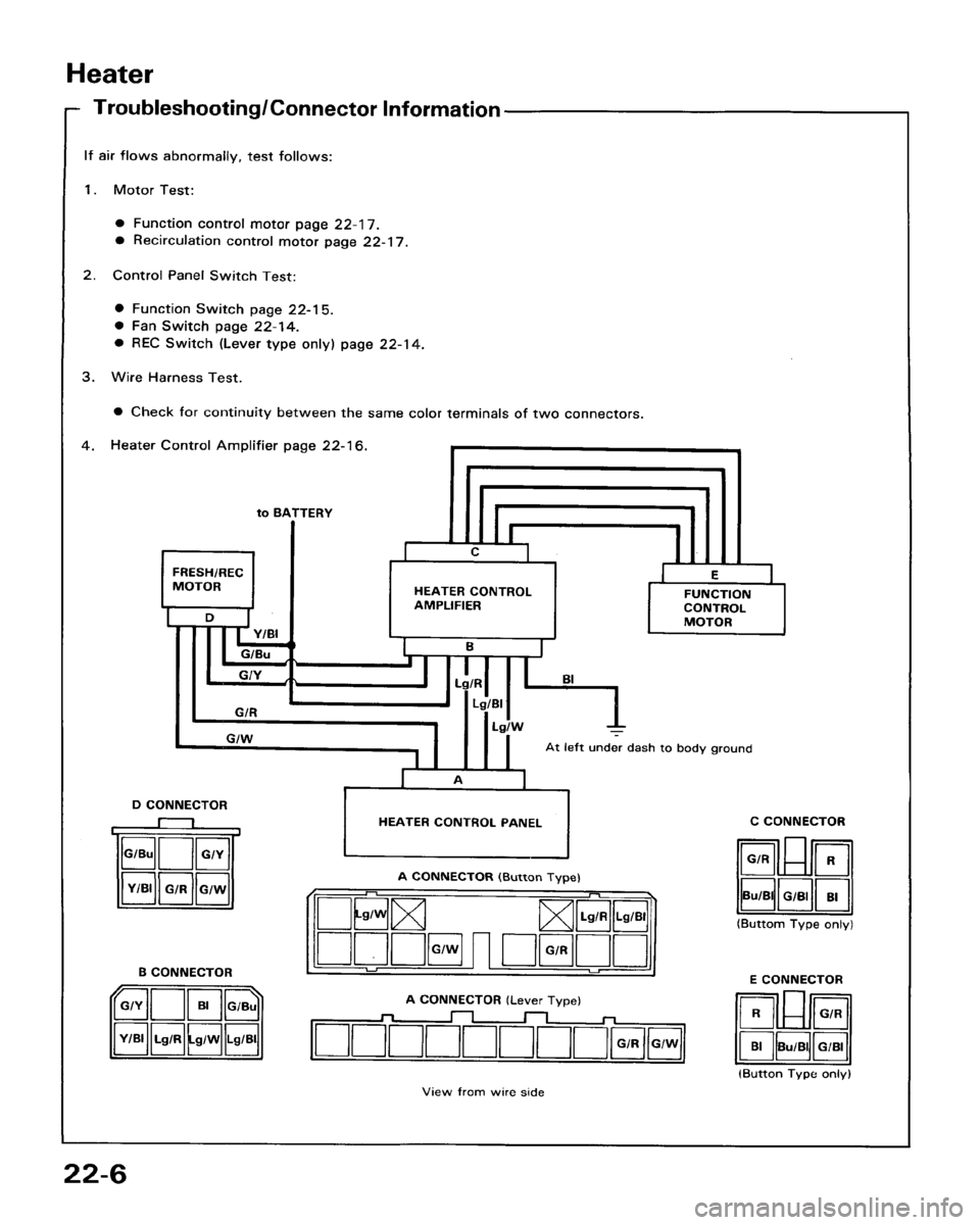 HONDA ACCORD 1986 CA / 3.G Workshop Manual 