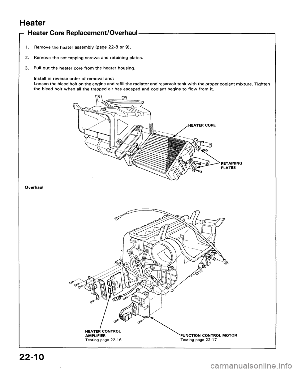 HONDA ACCORD 1986 CA / 3.G Workshop Manual 