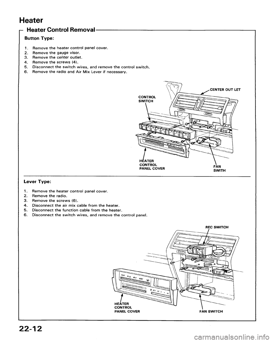 HONDA ACCORD 1986 CA / 3.G Workshop Manual 