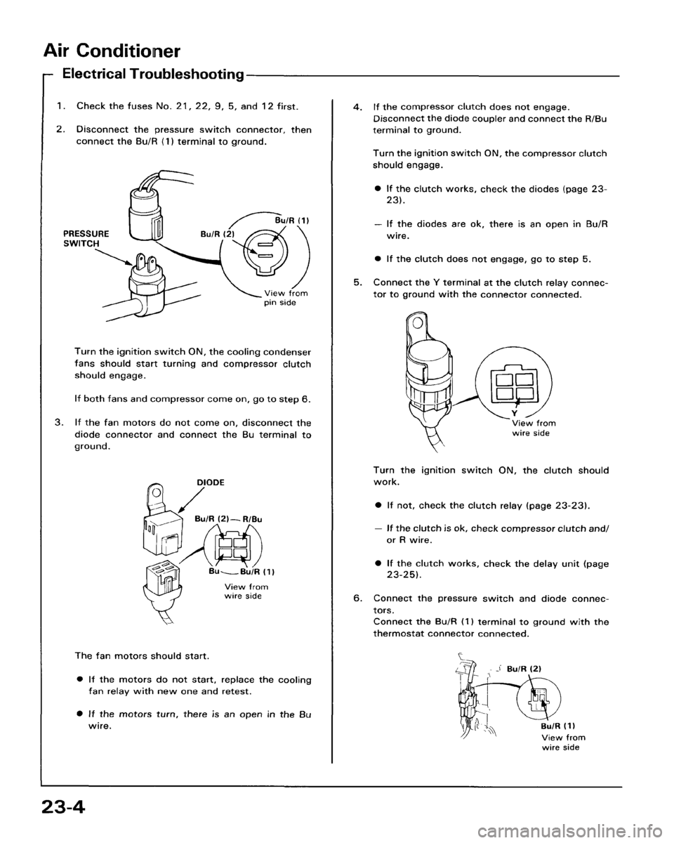 HONDA ACCORD 1986 CA / 3.G Workshop Manual 