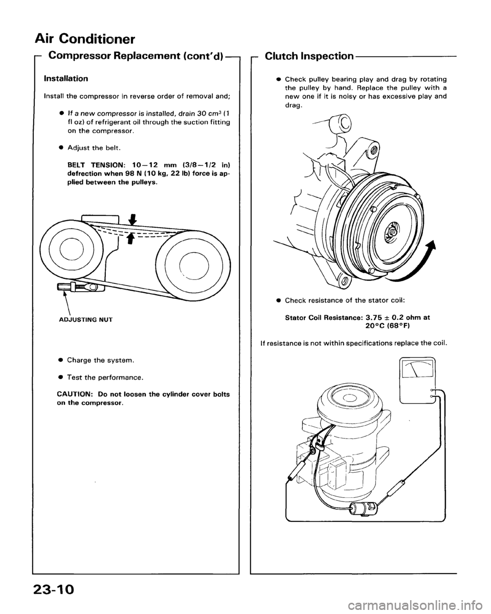 HONDA ACCORD 1986 CA / 3.G Workshop Manual 