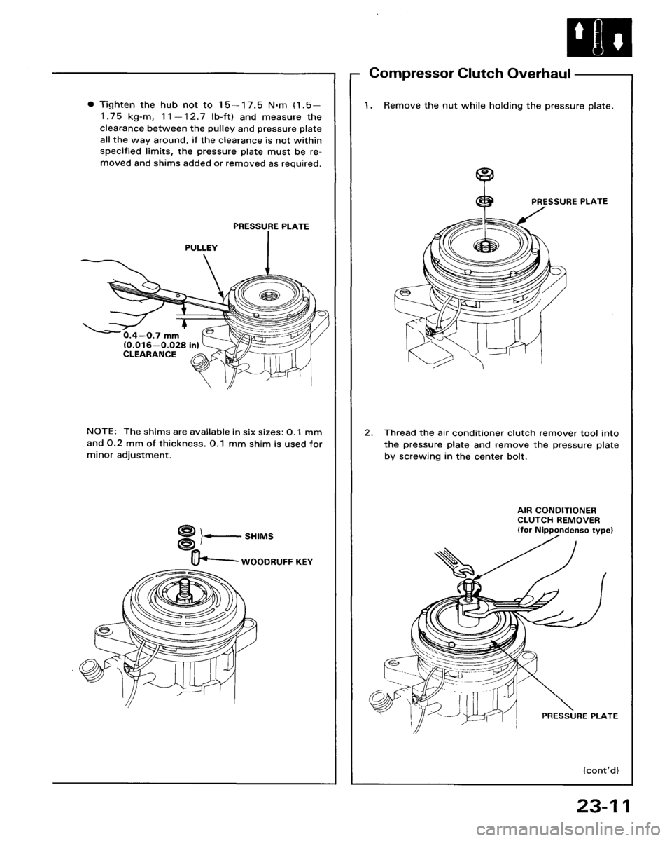 HONDA ACCORD 1986 CA / 3.G Workshop Manual 