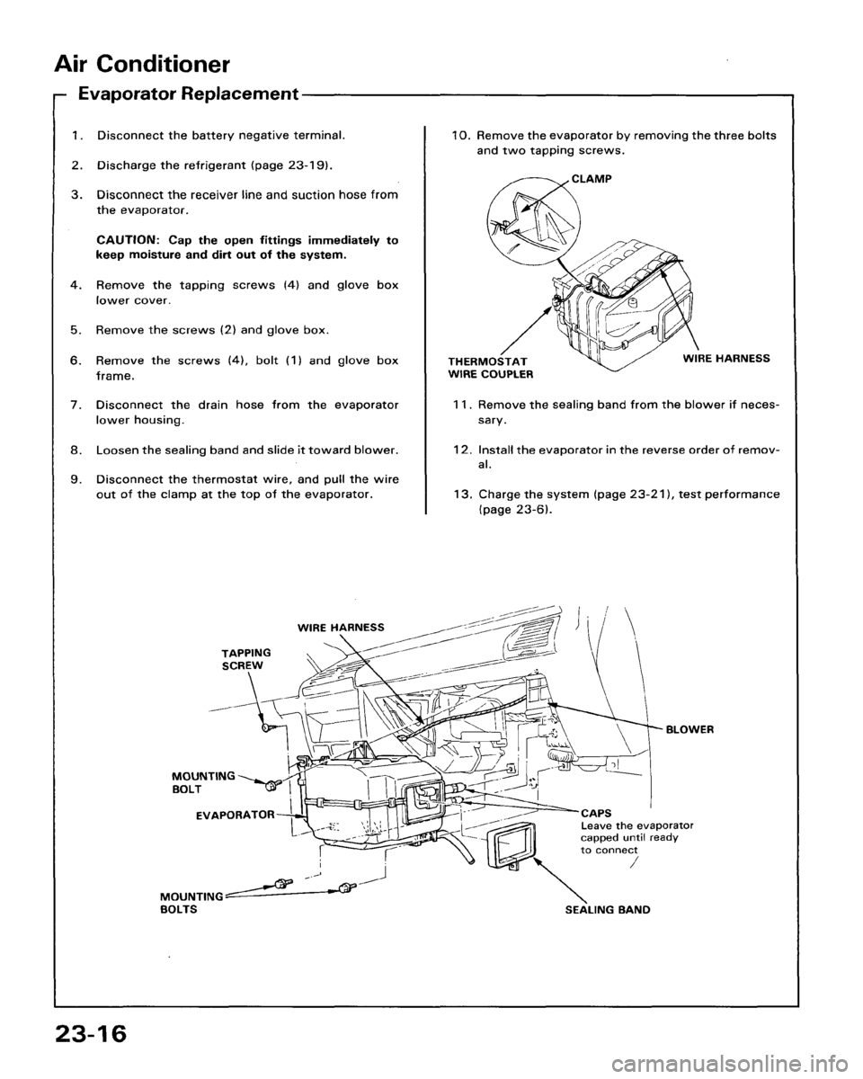 HONDA ACCORD 1986 CA / 3.G Workshop Manual 