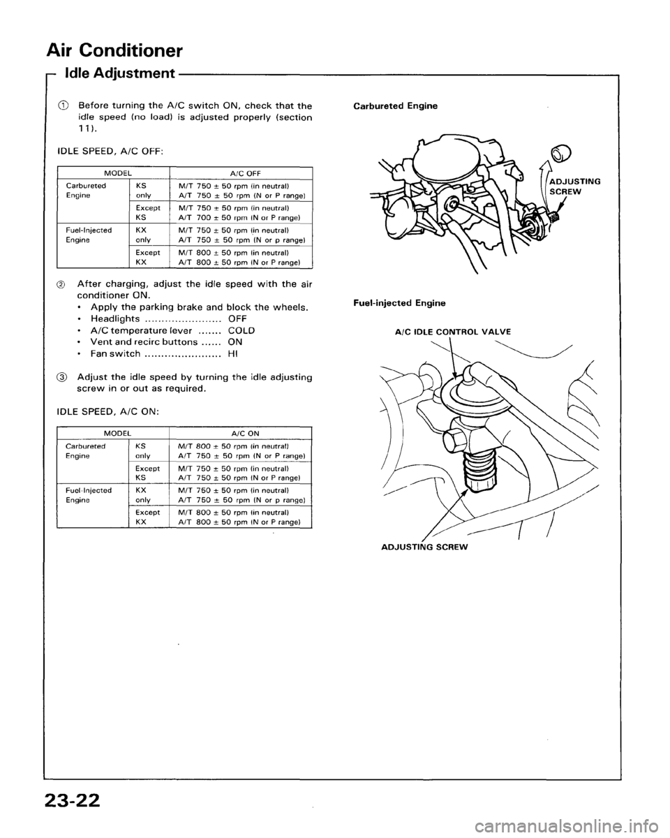 HONDA ACCORD 1986 CA / 3.G Workshop Manual 