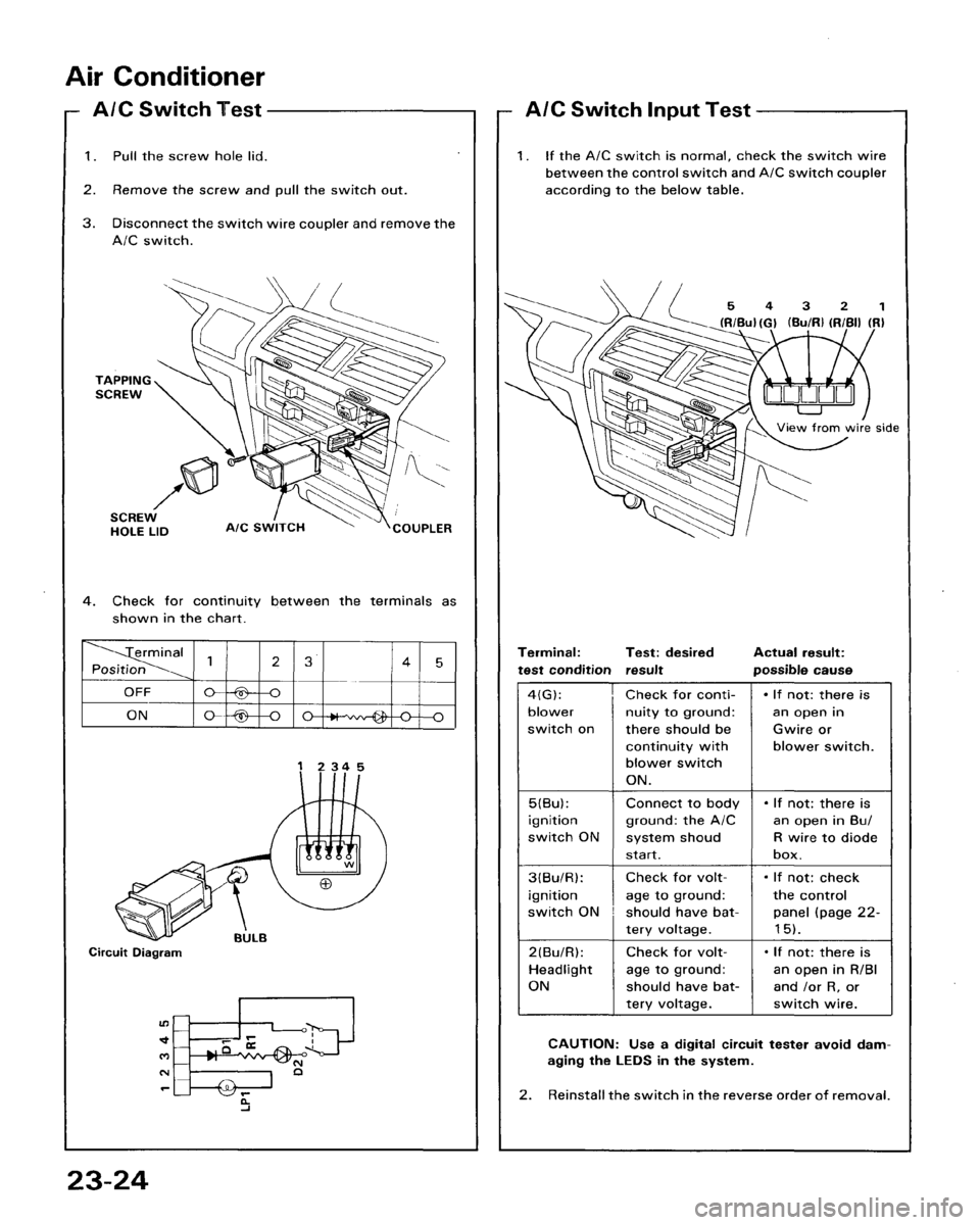 HONDA ACCORD 1986 CA / 3.G Workshop Manual 