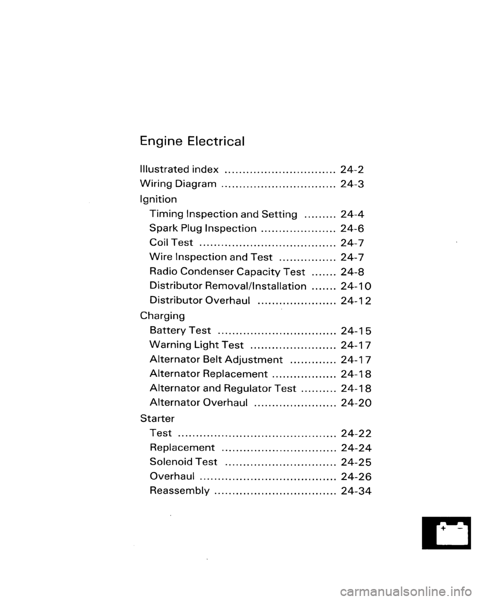 HONDA ACCORD 1986 CA / 3.G Workshop Manual 